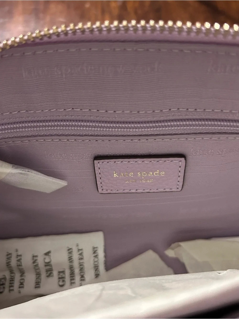 kate spade Knott Lavender Pebbled Leather crossbody k6554